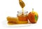 Apple and honey are traditional food for Rosh Hashanah - Jewish New Year