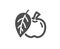 Apple icon. Fresh fruit sign. Vector