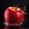 apple image with water droplets