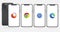 Apple Iphone with a popular internet browser application logos 2020; mozilla firefox, google chrome, safari and microsoft edge.