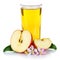 Apple juice apples fruit fresh fruits glass square isolated on w