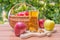 Apple juice - beverage on wooden table