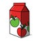 Apple Juice carton illustration on white background