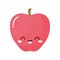 Apple kawaii fruit with a smile
