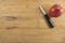 Apple and Knife on Cutting Board