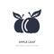 apple leaf icon on white background. Simple element illustration from Food concept