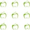 Apple with leaves, tooth with leaves, food advice or dental care logo