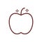 Apple line art icon  image for your business