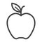 Apple line icon, food and fruit, vector graphics