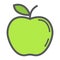 Apple line icon, fruit and diet, vector graphics