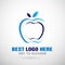 Apple logo icon illustrations for company business logo