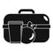 Apple lunch box icon, simple style