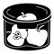 Apple lunch box icon, simple style