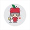 Apple mascot character cute