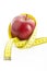 Apple and measuring tape