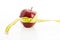 Apple and measuring tape