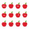 Apple modern flat emoticon set.