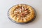 Apple open pie or galette. Baking. Vegetarian food