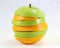 Apple orange stack art