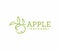 Apple orchard logo design. Apple hanging on a branch vector design