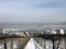 Apple orchard in winter with snow covered ground in Urdorf Switzerland