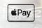 Apple pay payment mark on iphone realistic texture