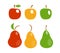 Apple and pear icons