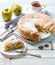 Apple pie with cinammon and sugar topping