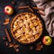 Apple Pie and Cinnamon Sticks Delightful Flat Lay