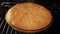 Apple pie cooking process in the oven. Baking. Time lapse. Close up. Homemade