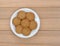 Apple pie crust cookies on a plate and picnic table