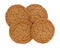 Apple pie crust cookies on a white background