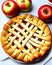 Apple pie with lattice top