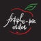 Apple-pie order - handwritten funny motivational quote, English phraseologism, idiom