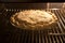 Apple pie in oven