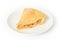 Apple Pie Slice White Plate Background