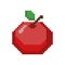 Apple. Pixel art. Vector illustration for games and applications.