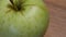 Apple of the Reinette Simirenko variety, macro video. The Reinette Simirenko is an antique apple variety.