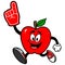 Apple Running with Foam Finger