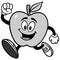 Apple Running Illustration