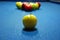 Apple shaped billard balls