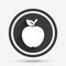 Apple sign icon. Fruit with leaf symbol.