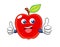 Apple smile cartoon