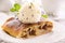 Apple Strudel with Vanilla Ice Cream