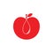 Apple sweet juice simple logo vector