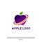 Apple Swoosh logo design concept vector. Fruit Apple Creative Logo vector template. Icon symbol