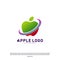 Apple Swoosh logo design concept vector. Fruit Apple Creative Logo vector template. Icon symbol