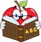 Apple Teacher Character Reading A Book