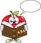 Apple Teacher Character Reading A Book With Speech