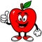 Apple with Thumbs Up